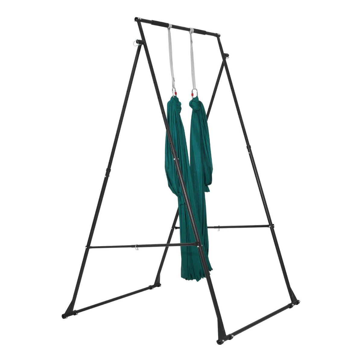 Yoga Stand Frame, Max 440.9 lbs Load Swing Stand, Triangular Structure Pull Up Stands, Aerial Silk Stands with EVA Foam & 6.6-yard Yoga Hammock, 4-Level Horizontal & 6-Level Vertical Adjustment