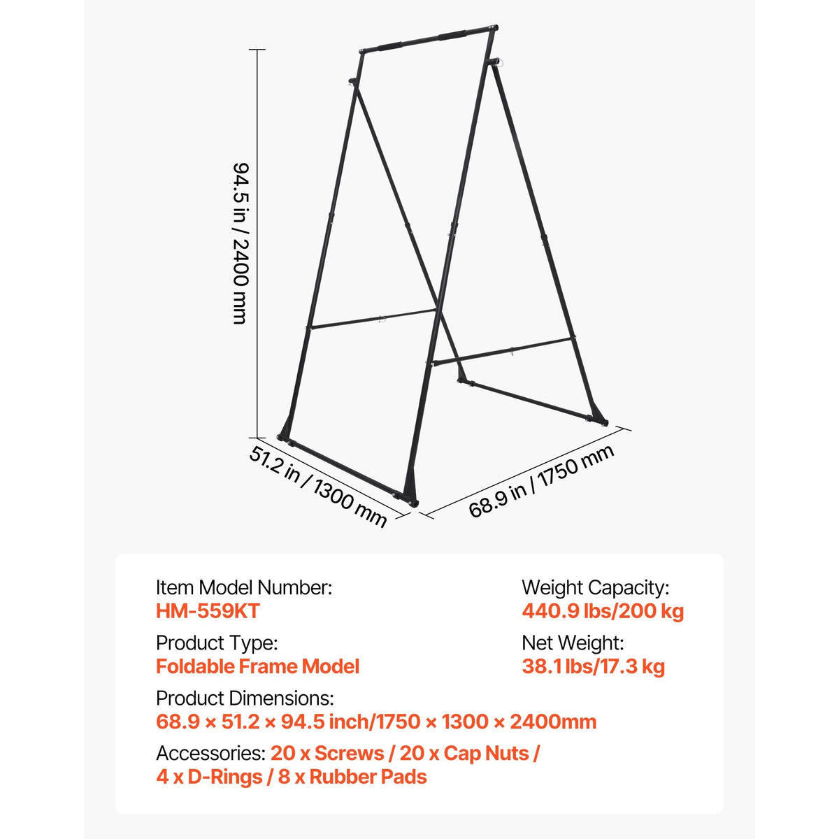 Yoga Stand Frame, Max 440.9 lbs Load Swing Stand, Triangular Structure Yoga Aerial Rig, Aerial Silk Stands with EVA Foam, 4-Level Horizontal & 6-Level Vertical Adjustment, Multi-Functional