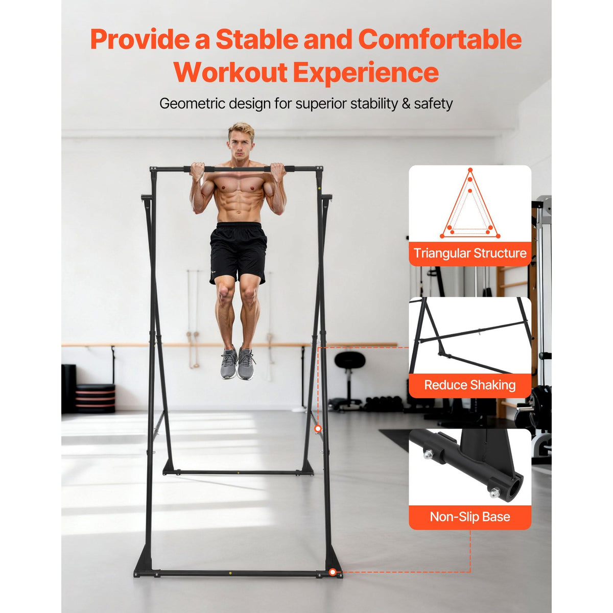 Yoga Stand Frame, Max 440.9 lbs Load Swing Stand, Triangular Structure Yoga Aerial Rig, Aerial Silk Stands with EVA Foam, 4-Level Horizontal & 6-Level Vertical Adjustment, Multi-Functional