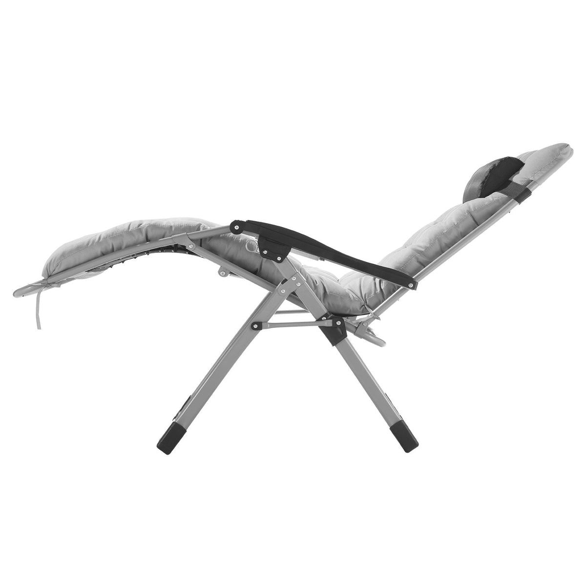 Zero Gravity Chair, 26 inch Zero Gravity Recliner Lounge Chair for Indoor and Outdoor, Adjustable Anti Gravity Chair with Cushion, Headrest, Footrest, and Cupholder, 500 lbs, Gray